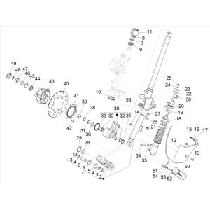 Fourche avant Vespa GTS 125 4 temps IE ABS Euro4 2016-2018