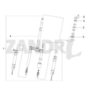 Fourche avant Piaggio Zip 2000 2 temps AC