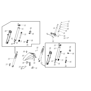 Fourche avant Kymco Agility Delivery 4 temps euro4 blanc