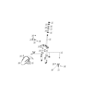 Fourche avant Kymco Agility FR 12' 4 temps euro4 noir