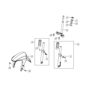 Fourche avant Kymco Vitality 4T AC anthracite
