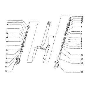 Pièces de fourche avant (97-98-99) Gilera Runner 180cc FXR 2 temps