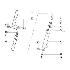 Pièces de fourche avant Gilera Runner 180cc FXR 2 temps