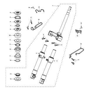 Fourche avant Peugeot Vivacity 3 2 temps