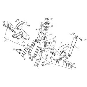 Fourche avant Turbo RG50 noire