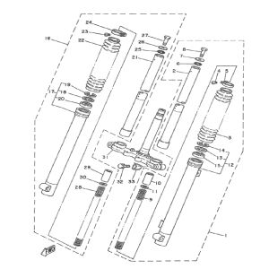 Fourche Yamaha DT-50 MX
