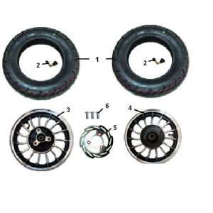 Roue avant - Roue arrière Senzo Riva Lux S 4 temps