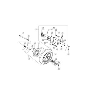 Roue avant - Claw Kymco B&W LC 2 temps argent