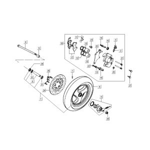 Roue avant - Claw Kymco New Dink 4 temps or