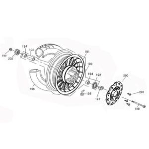 Roue avant AGM SP50 rouge