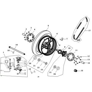 Roue arrière AGM Strada