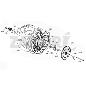 Roue avant Santini Capri bleu foncé