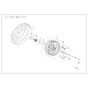 Roue avant Agm Vx50 plus
