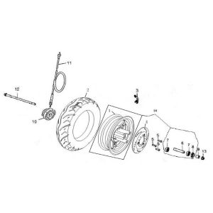 Roue avant China GT rose