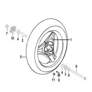 Roue avant Generic Xor silver 2006 2 temps