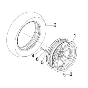 Roue avant Vespa GTV 250 4T 4V IE