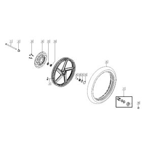 Roue avant Kymco K-Pipe 125cc