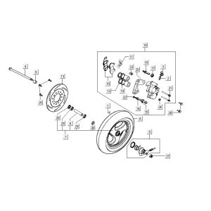 Roue avant Kymco Vitality 4t ac anthracite