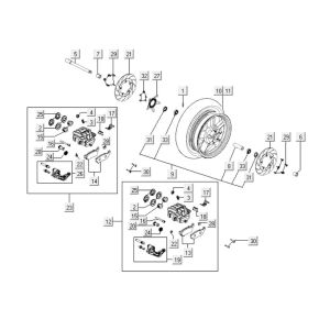 Roue avant Kymco Xciting 500i