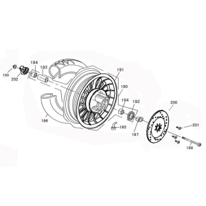 Roue avant Luuko Roman 125cc noire