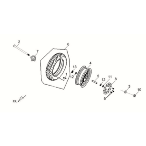 Roue avant Sym Fiddle II 125S