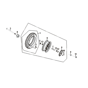 Voorwiel Sym Orbit III 125I E4