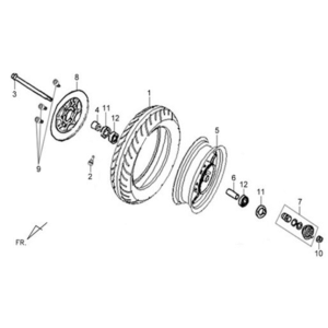 Roue avant Sym X'PRO 125