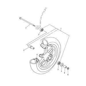 Roue avant Yamaha Jog-R AC 2 temps
