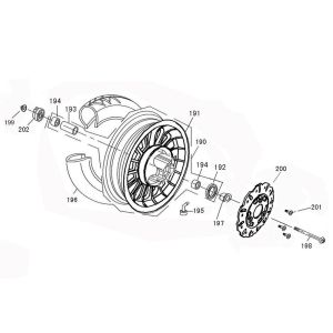 Roue avant Znen Grace bleu foncé