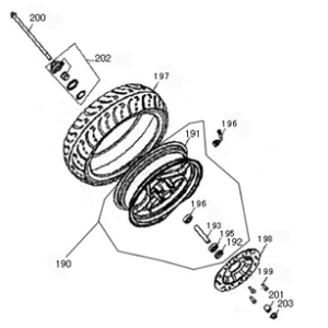 Roue avant Znen Snail black