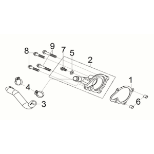 Water pump cover Sym Joymax Z 125i E5 2022