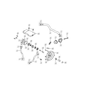 Pompe à eau Kymco B&W LC 2 temps argent