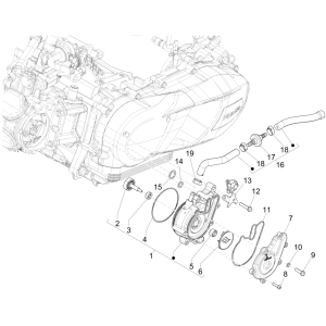 Pompe à eau Piaggio Medley 150 4T IE ABS E4 2016-2020 (EMEA)