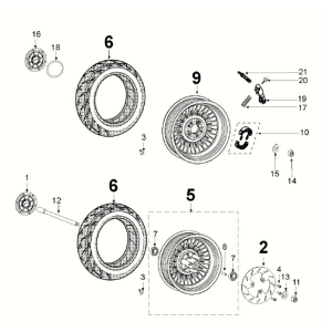 Roues Peugeot Django 4 temps E5