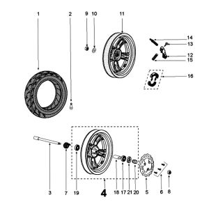 Wheels Peugeot Kisbee 2-takt