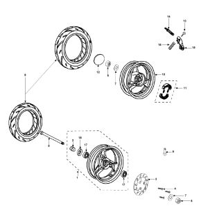 Roues Peugeot Vivacity 3 2 temps