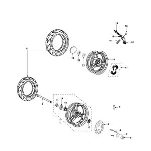 Roues Peugeot Vivacity 3 4 temps