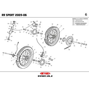 Roues Rieju RR sport bleu 2005 2 temps