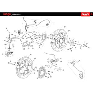 Roues Rieju Tango bleu 2010 2 temps