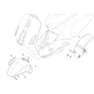 Espace de roue - Garde-boue Vespa Primavera 125 4T 3V IE ABS