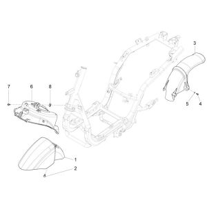 Tablier Piaggio New Fly 4 temps 4 soupapes rouge 854a
