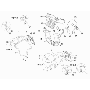 Wheelspace - Garde-boue Piaggio MP3 300LT Sport 2009-2014
