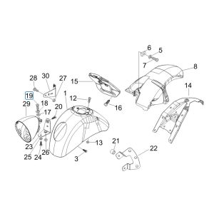Espace de roue - Garde-boue Vespa GTV 250 4T 4V IE