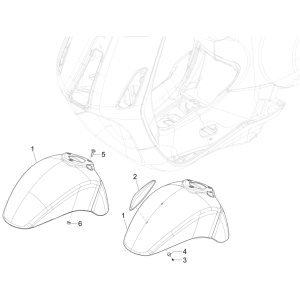 Espace routier pour Vespa Etrica 45KM/H E5 2021 (EMEA)