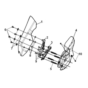 Wind screen Sym ADX 125i ABS+ TCS E5 2023