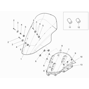Pare-brise - Vitres Piaggio MP3 300LT Sport 2009-2014 star white 595