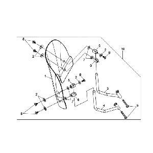 Pare-brise Sym Fiddle blanc WH8018P