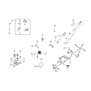 Faisceau de câbles Kymco Super8 Street 50i E4 Gris mat