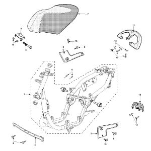 Cadre de selle Peugeot Vivacity 3 2 temps