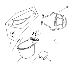 Selle Selle Bucket AGM Ape50 noir
